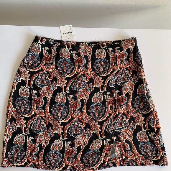 Free People Paisley print mini skirt black motif - Picture 8 of 10